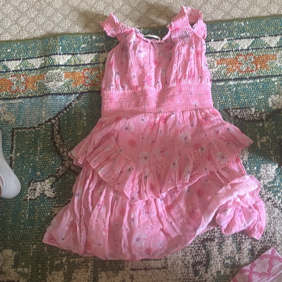 Pink Floral Ruffled Dress - Picture 2 of 2